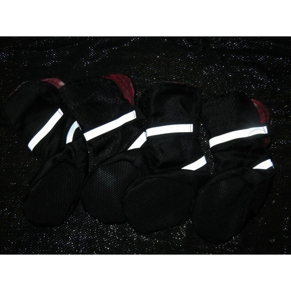 Top Paw Black Reflective Nylon Dog Booties All Weather waterproof fleece lined L - Picture 1 of 5